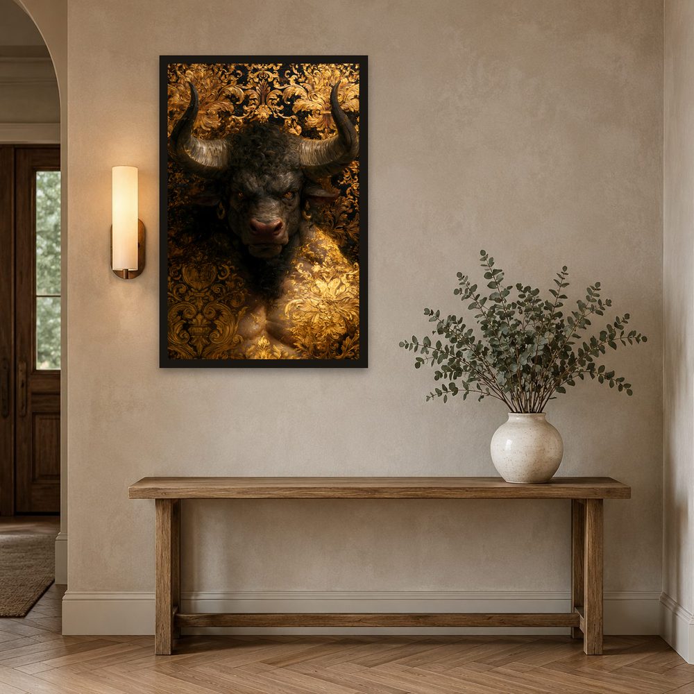 Minotaur impasto oil painting wall art by Brunelvi — Ansicht 2