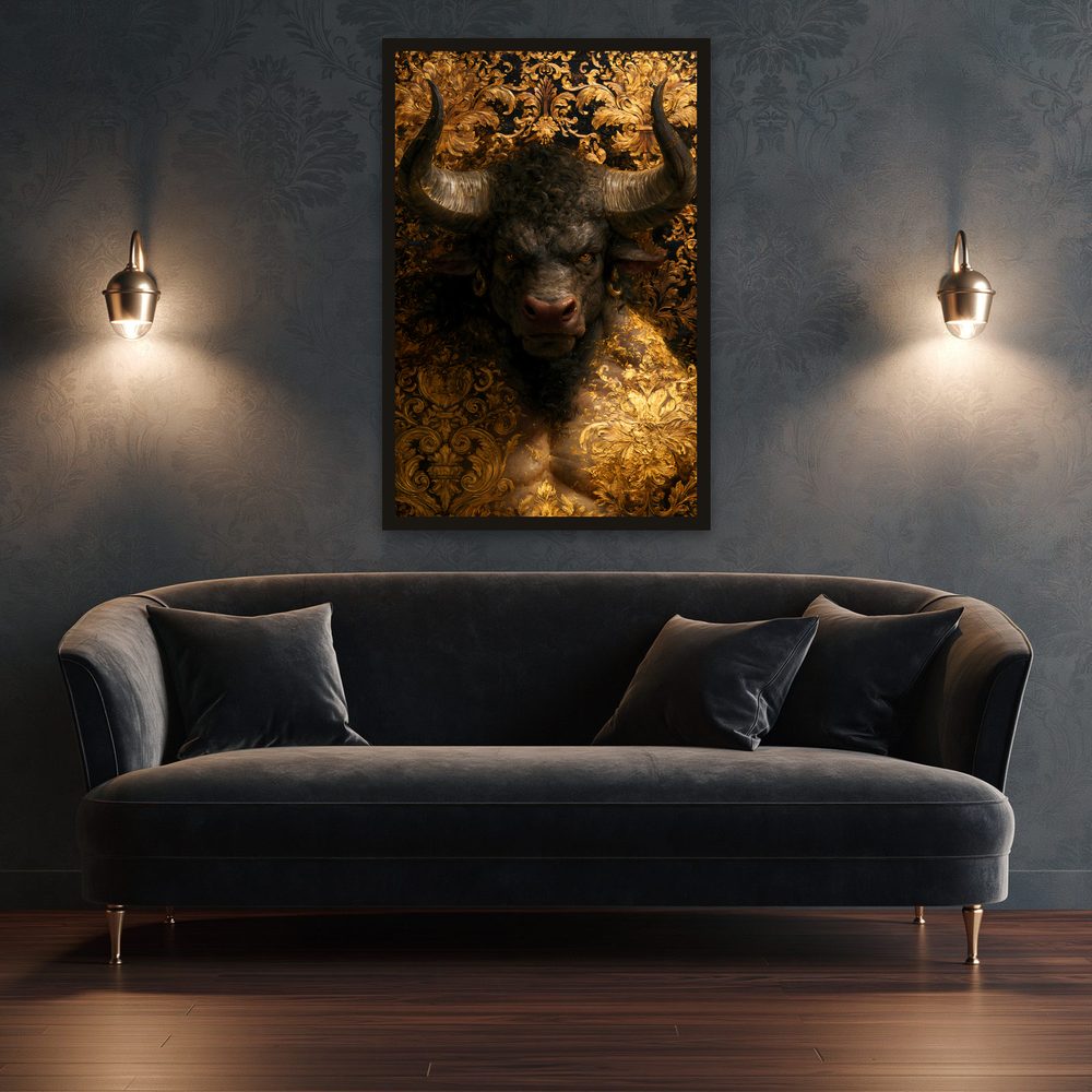 Minotaur impasto oil painting wall art by Brunelvi — Ansicht 3