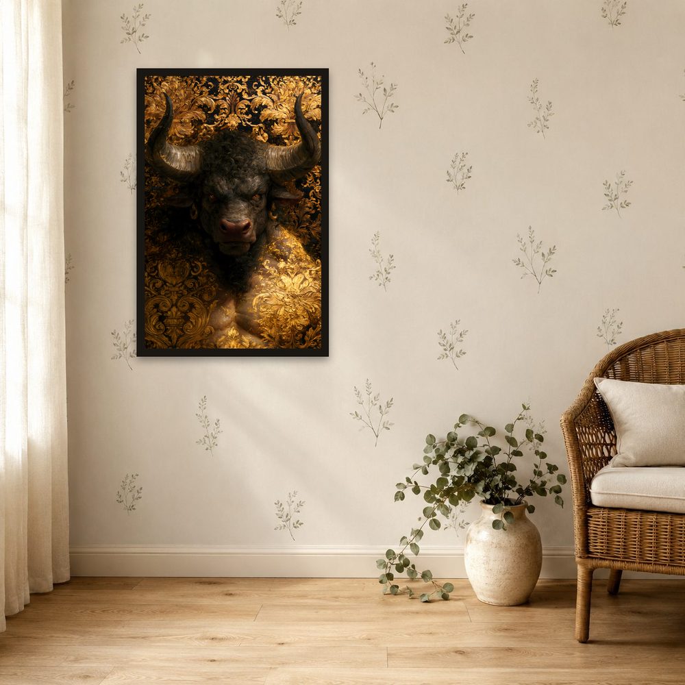 Minotaur impasto oil painting wall art by Brunelvi — Ansicht 4