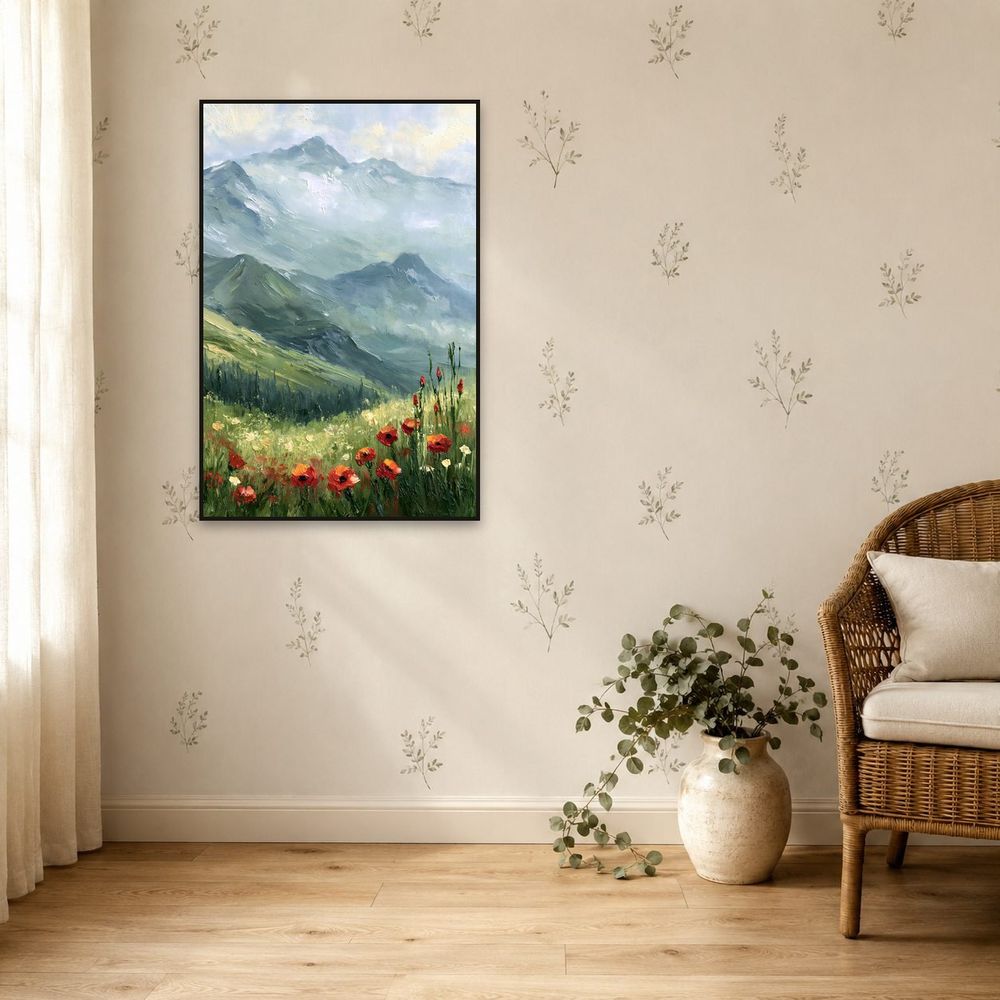 Misty Alpine Poppies — landscapes wall art print by Brunelvi — view 5
