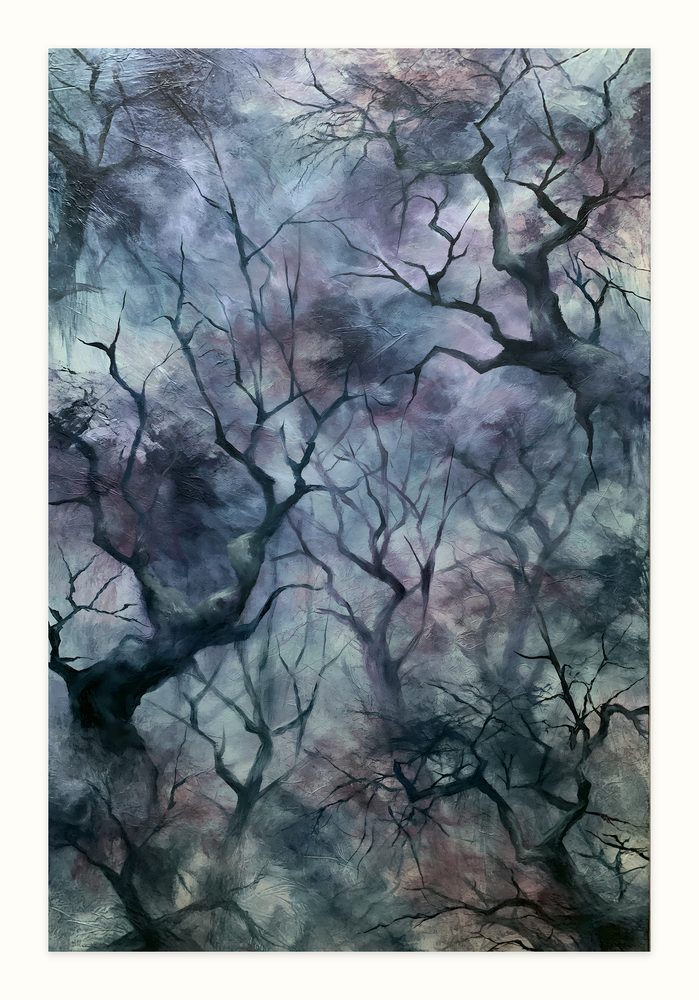 Misty Forest impasto oil painting wall art by Brunelvi