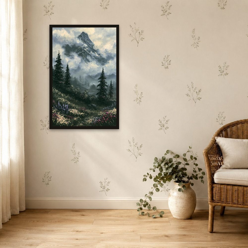 Misty Mountain impasto oil painting wall art by Brunelvi — Ansicht 4