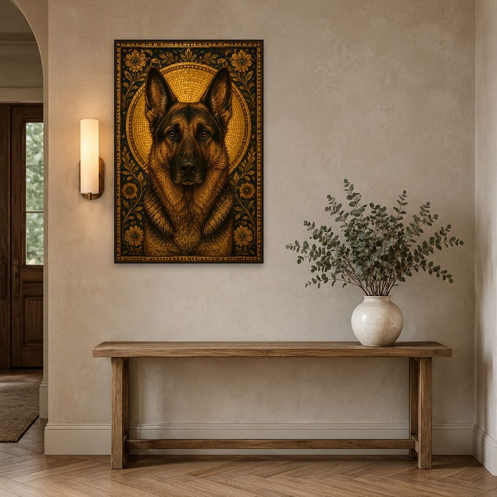 Mosaic German Shepherd — animals wall art print by Brunelvi — view 3
