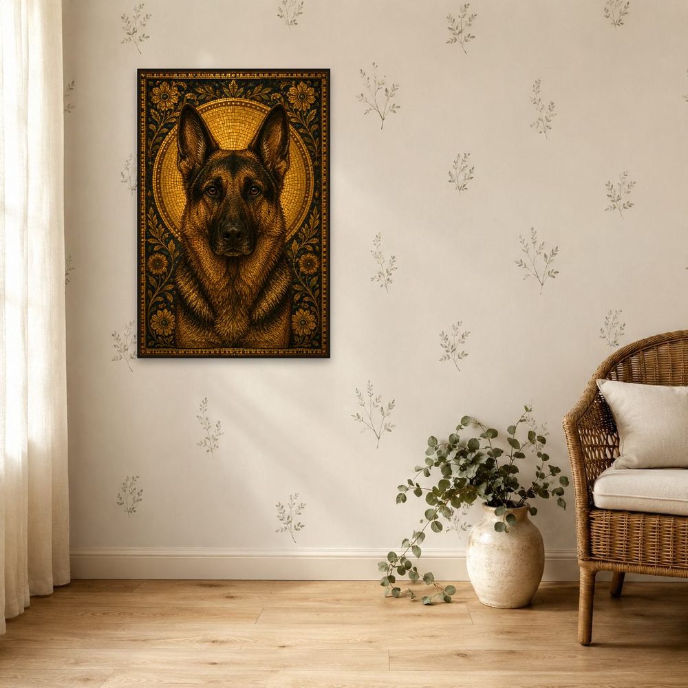 Mosaic German Shepherd — animals wall art print by Brunelvi — view 5