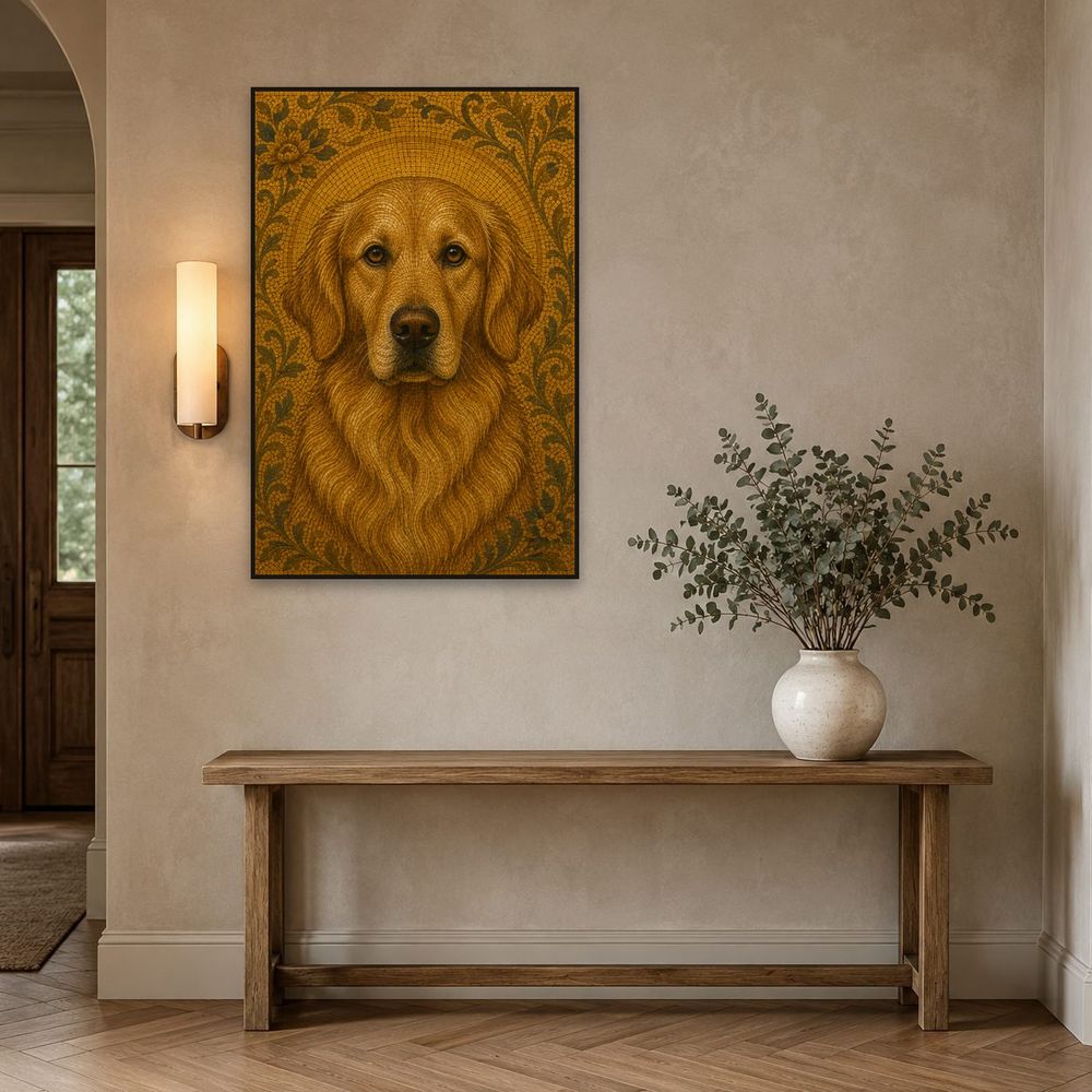 Mosaic Golden Retriever — animals wall art print by Brunelvi — view 3