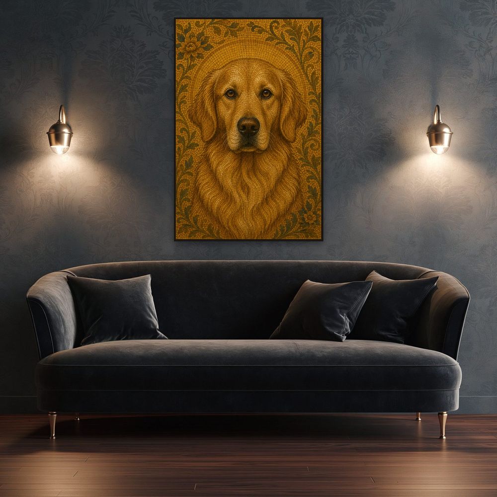 Mosaic Golden Retriever — animals wall art print by Brunelvi — view 4