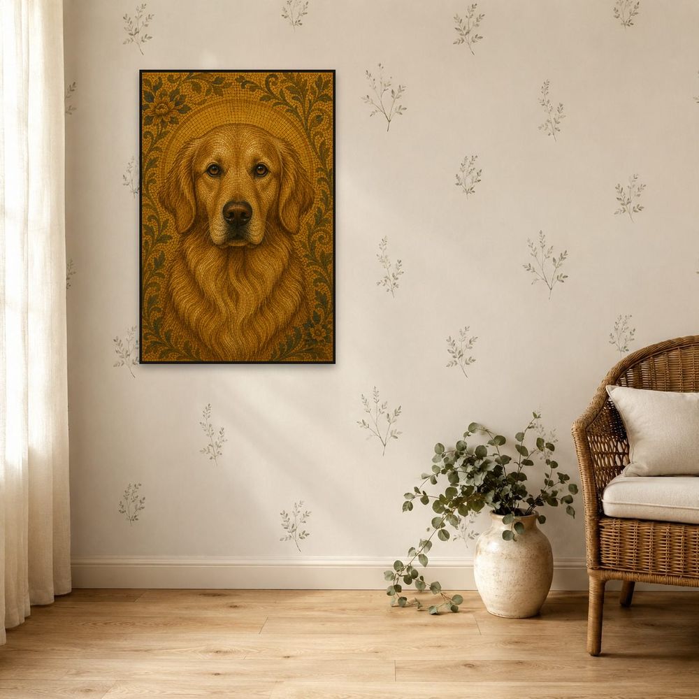 Mosaic Golden Retriever — animals wall art print by Brunelvi — view 5