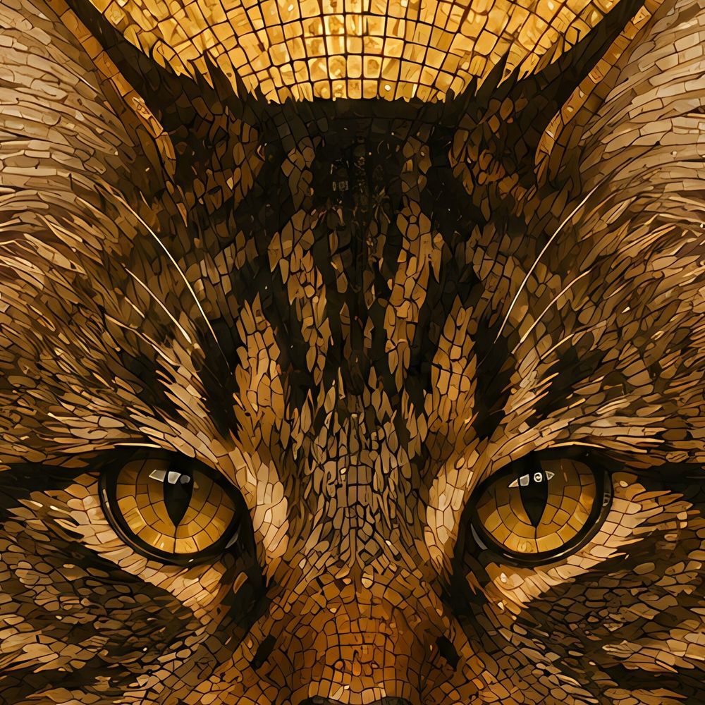 Mosaic Maine Coon — animals wall art print by Brunelvi — view 2
