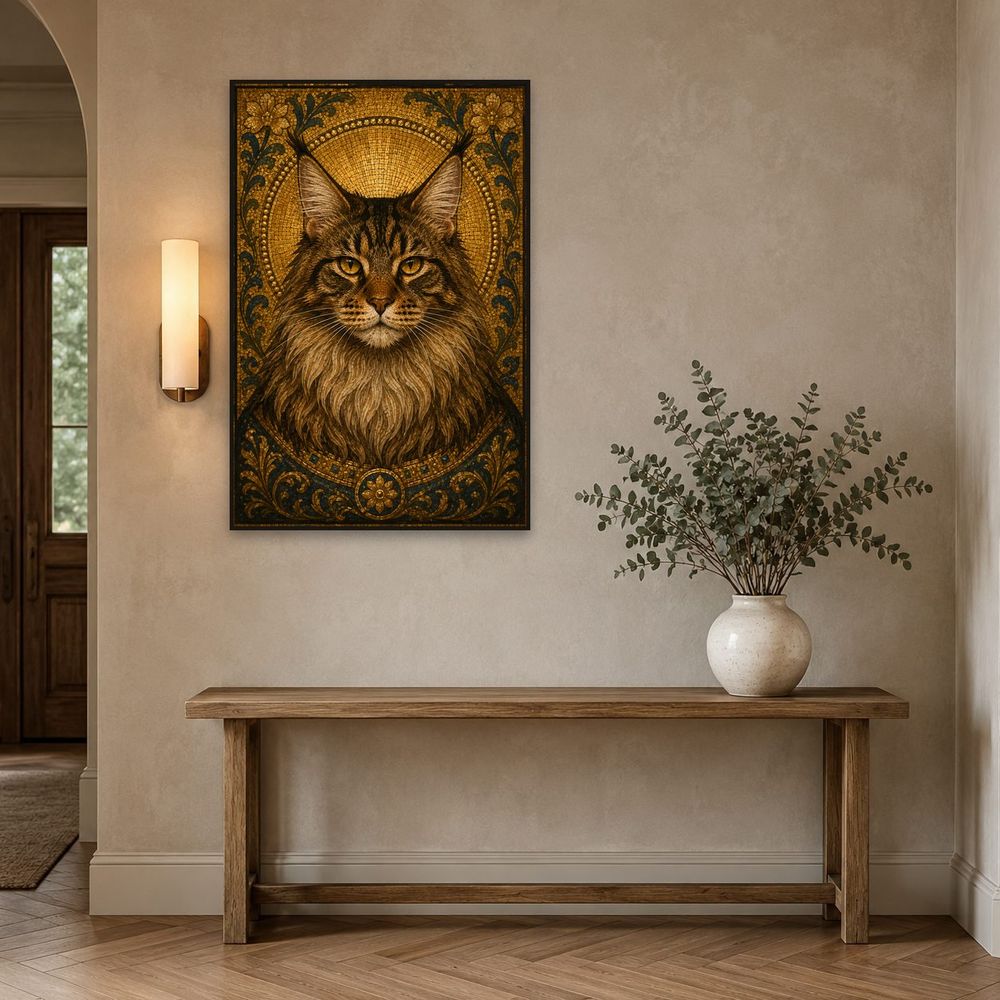 Mosaic Maine Coon — animals wall art print by Brunelvi — view 3