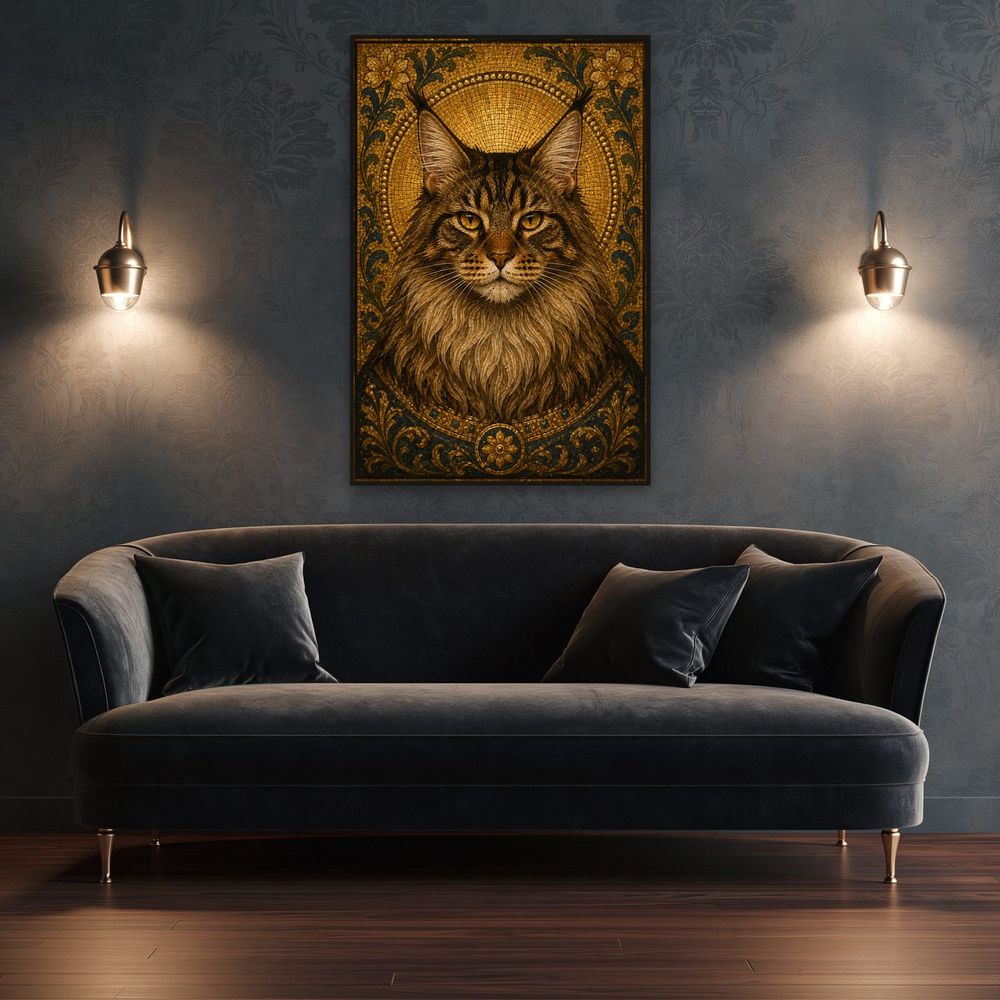 Mosaic Maine Coon — animals wall art print by Brunelvi — view 4