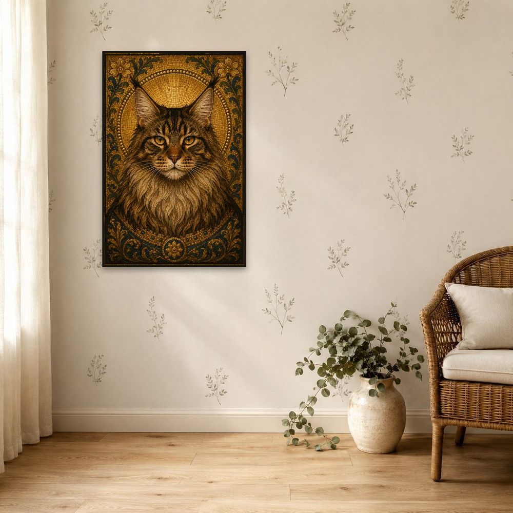 Mosaic Maine Coon — animals wall art print by Brunelvi — view 5
