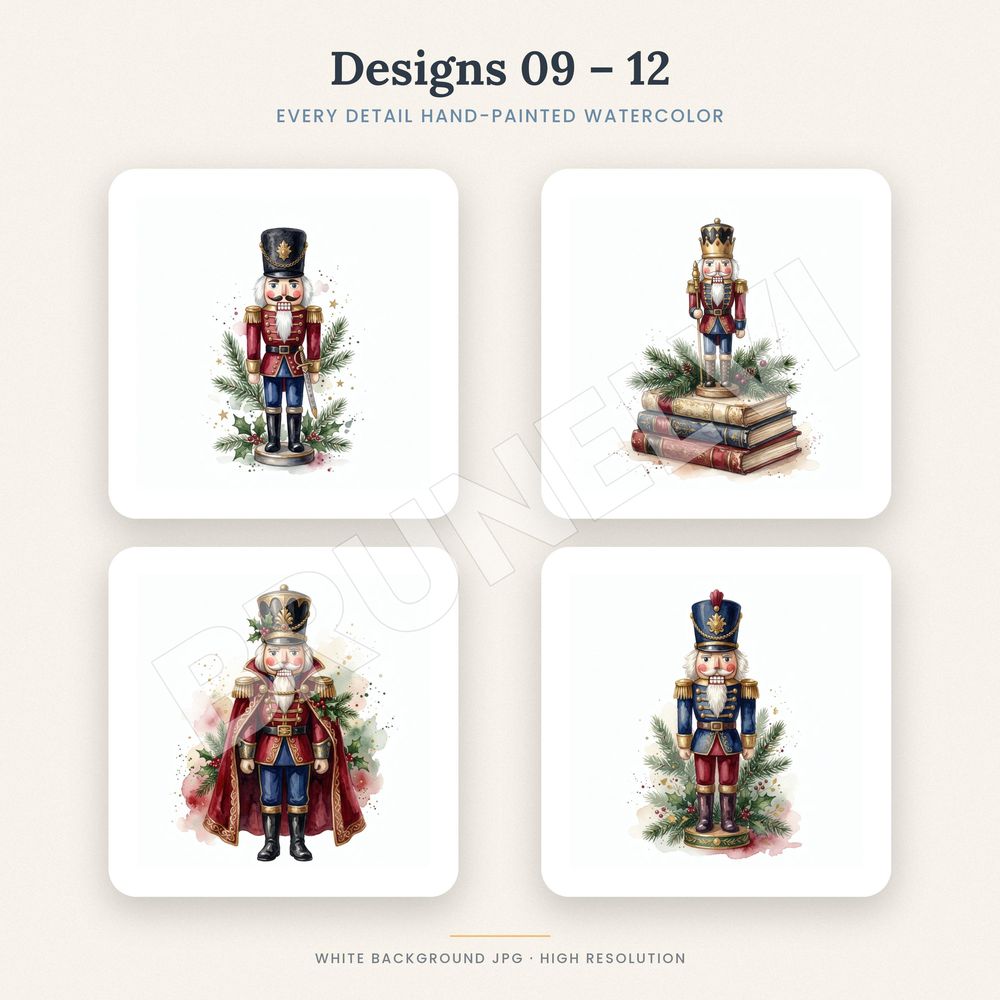 Nutcracker Clipart Bundle — jpg bundles (white bg) clipart by Brunelvi — view 5