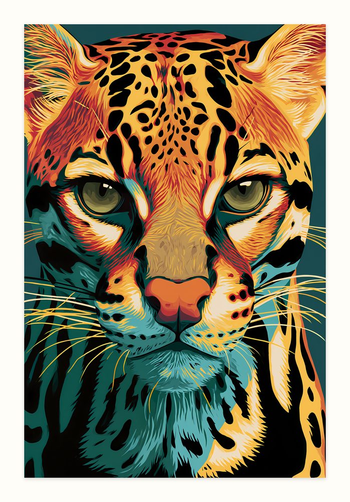 Ocelot Pop Art pop art wall art by Brunelvi