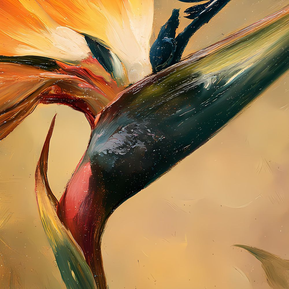 Old Master Bird of Paradise — florals wall art print by Brunelvi — view 2