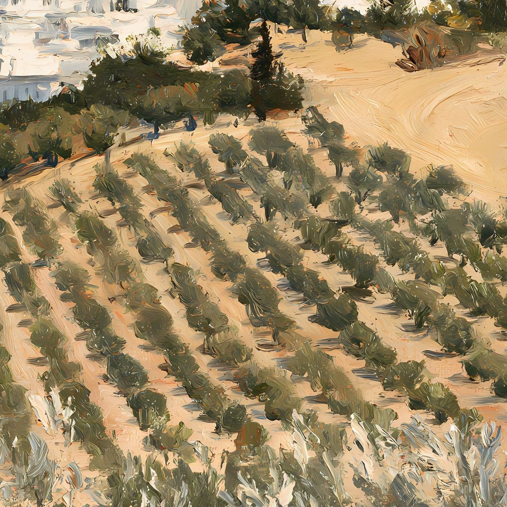 Olive Grove Village — landscapes wall art print by Brunelvi — view 2