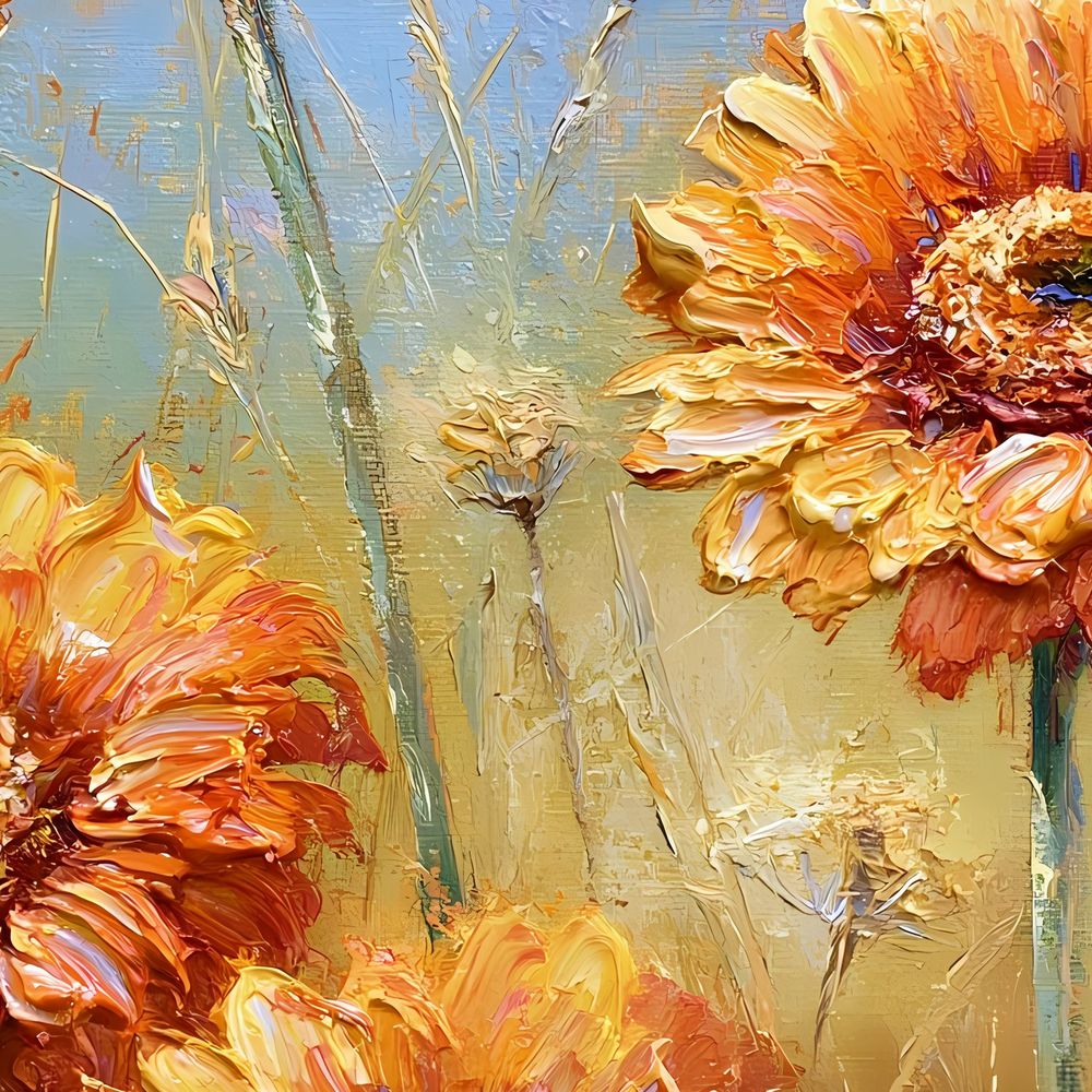 Orange Gerbera — florals wall art print by Brunelvi — view 2