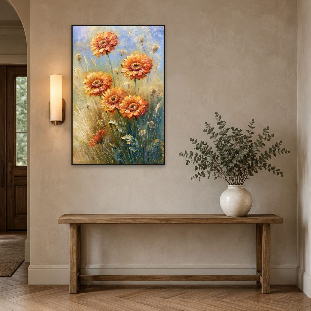 Orange Gerbera — florals wall art print by Brunelvi — view 3