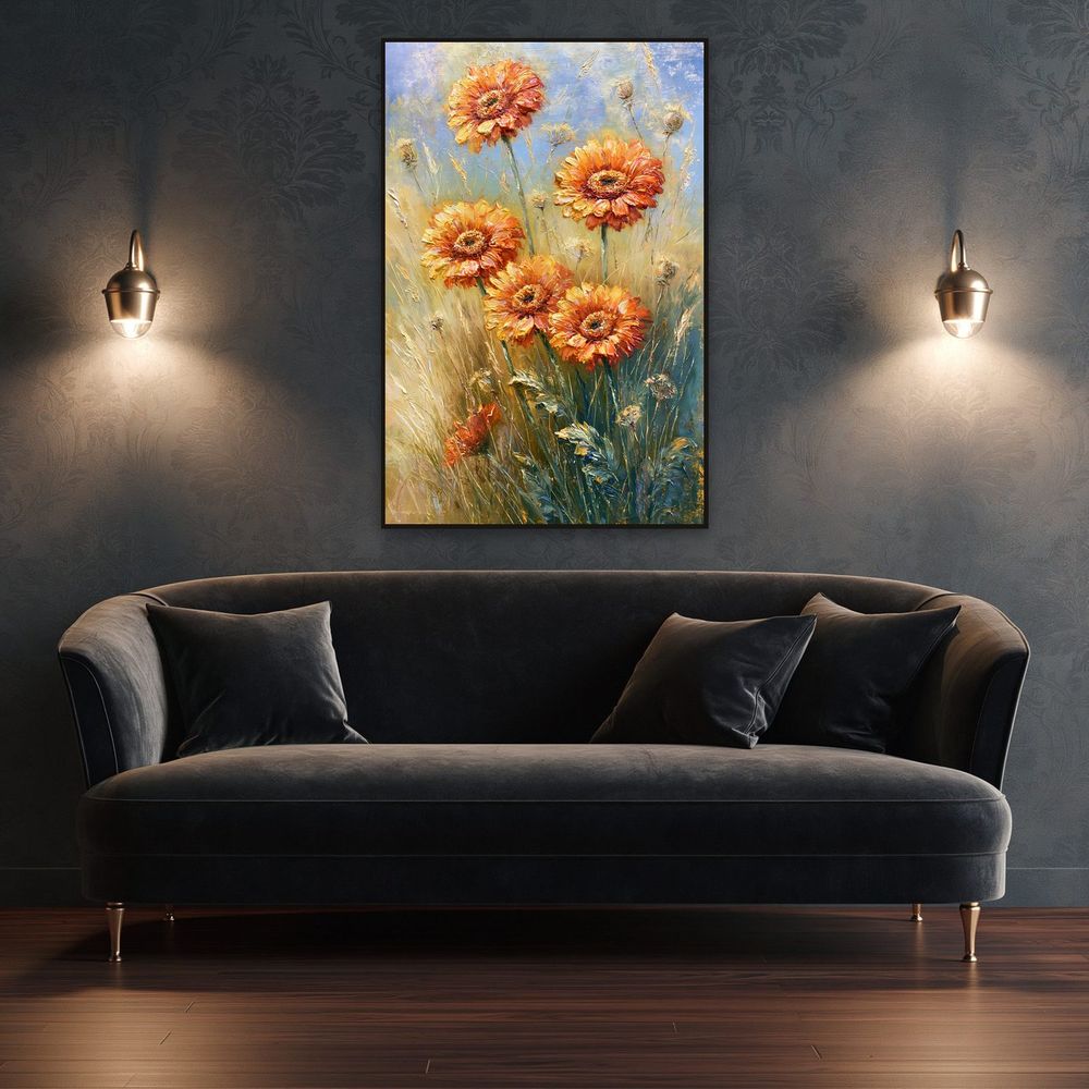 Orange Gerbera — florals wall art print by Brunelvi — view 4