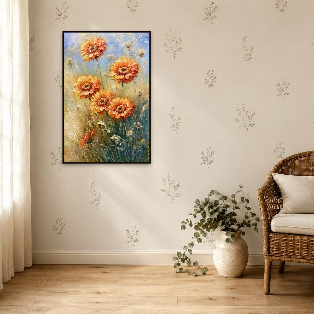 Orange Gerbera — florals wall art print by Brunelvi — view 5