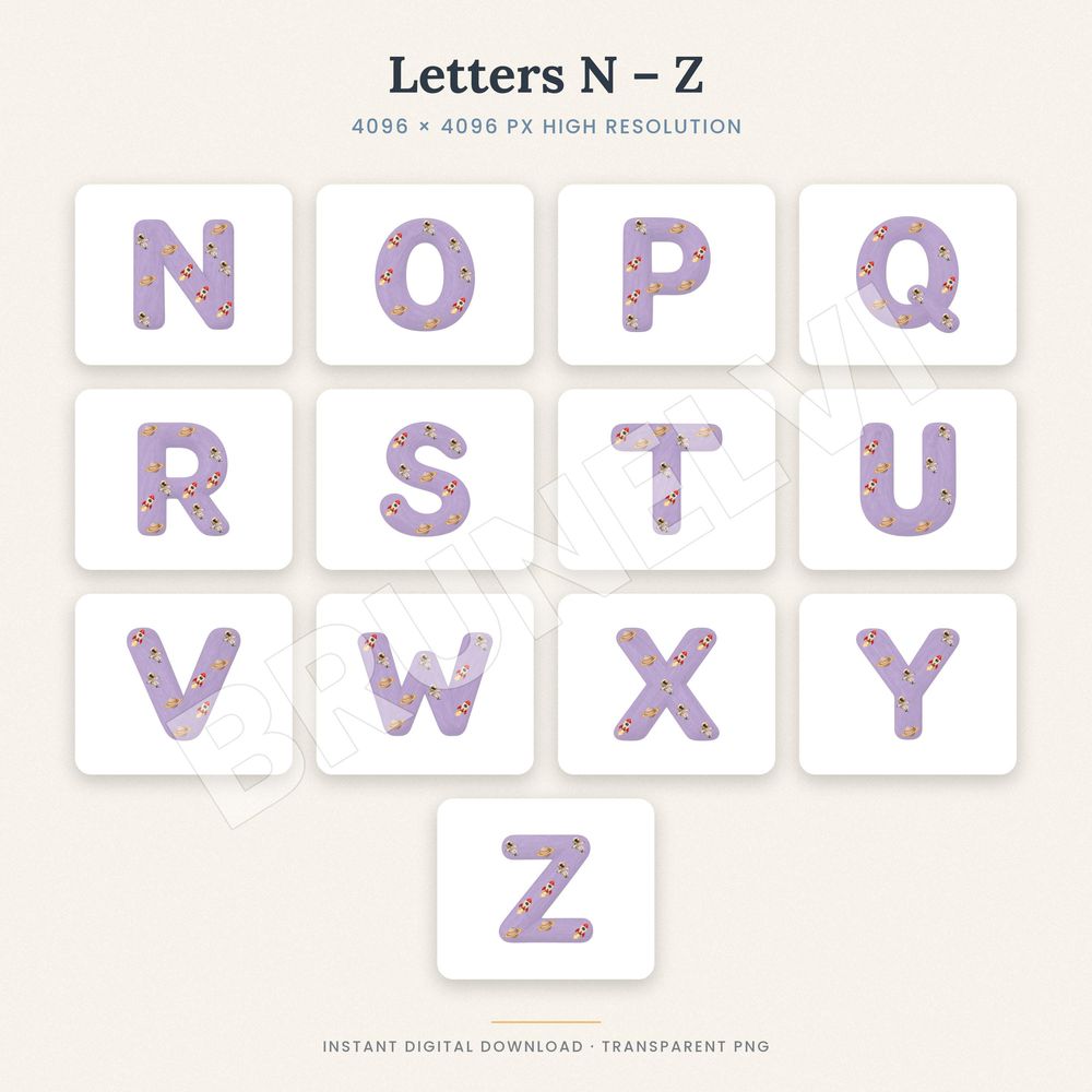 Outer Space Alphabet PNG — alphabet letter pngs clipart by Brunelvi — view 5