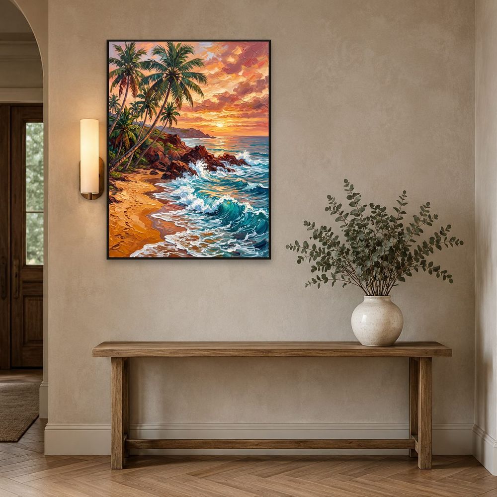Palm Coast Sunset — landscapes wall art print by Brunelvi — view 3