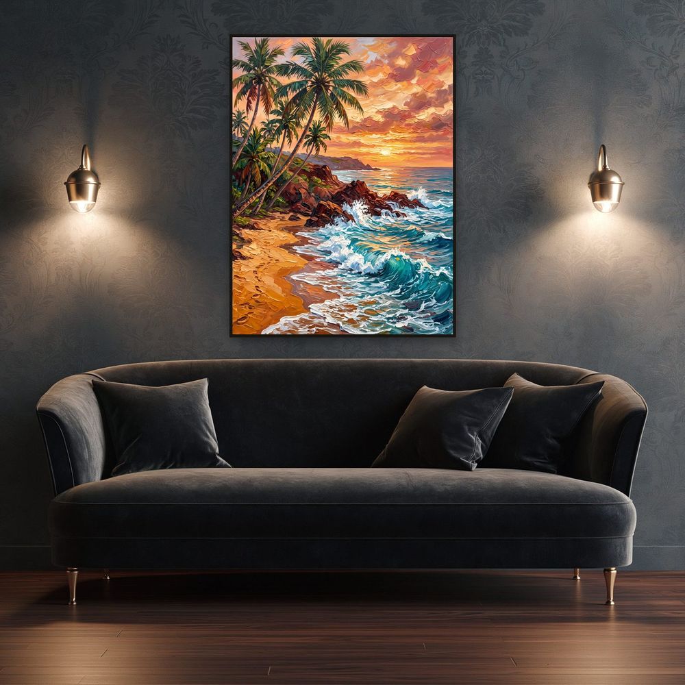Palm Coast Sunset — landscapes wall art print by Brunelvi — view 4