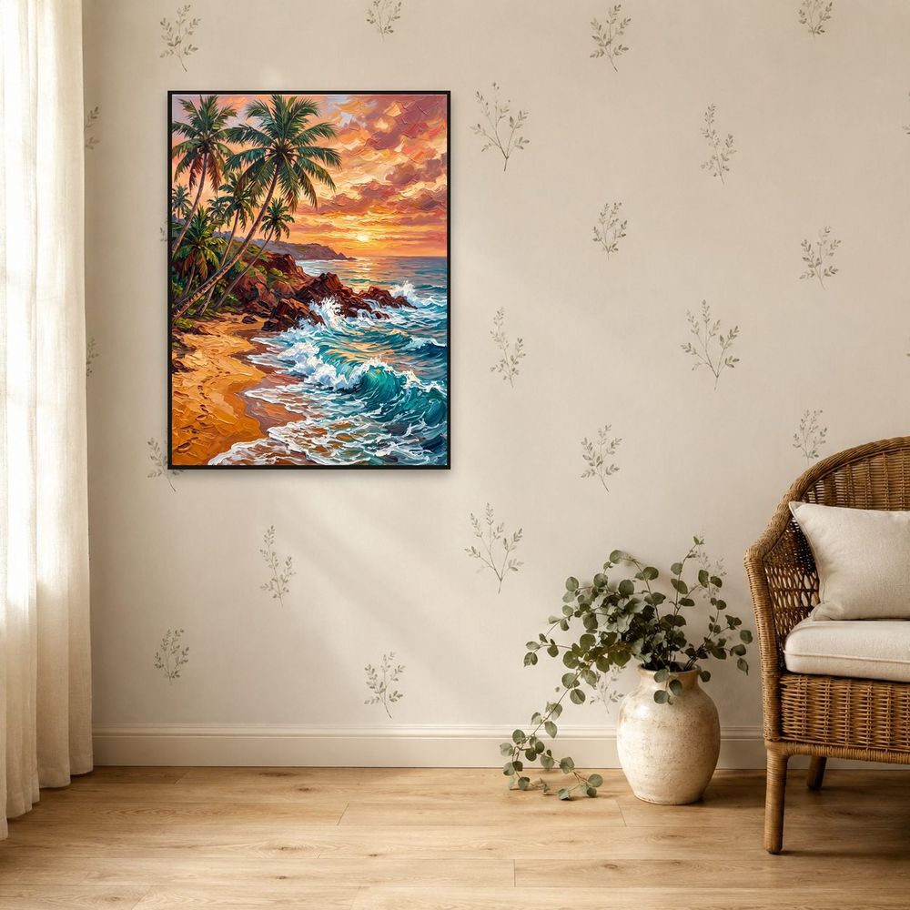 Palm Coast Sunset — landscapes wall art print by Brunelvi — view 5