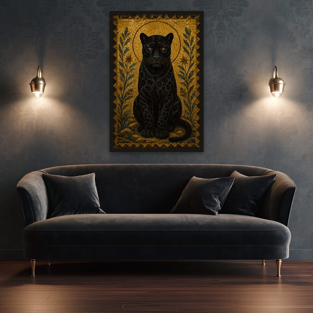 Panther Mosaic mosaic art wall art by Brunelvi — Ansicht 3