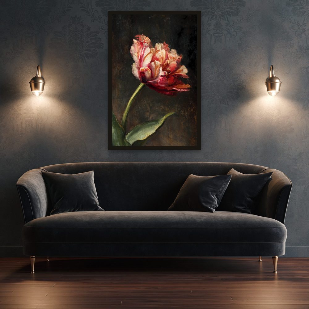 Parrot Tulip impasto oil painting wall art by Brunelvi — Ansicht 3