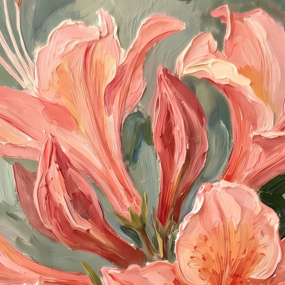 Peach Azalea Blossoms — florals wall art print by Brunelvi — view 2