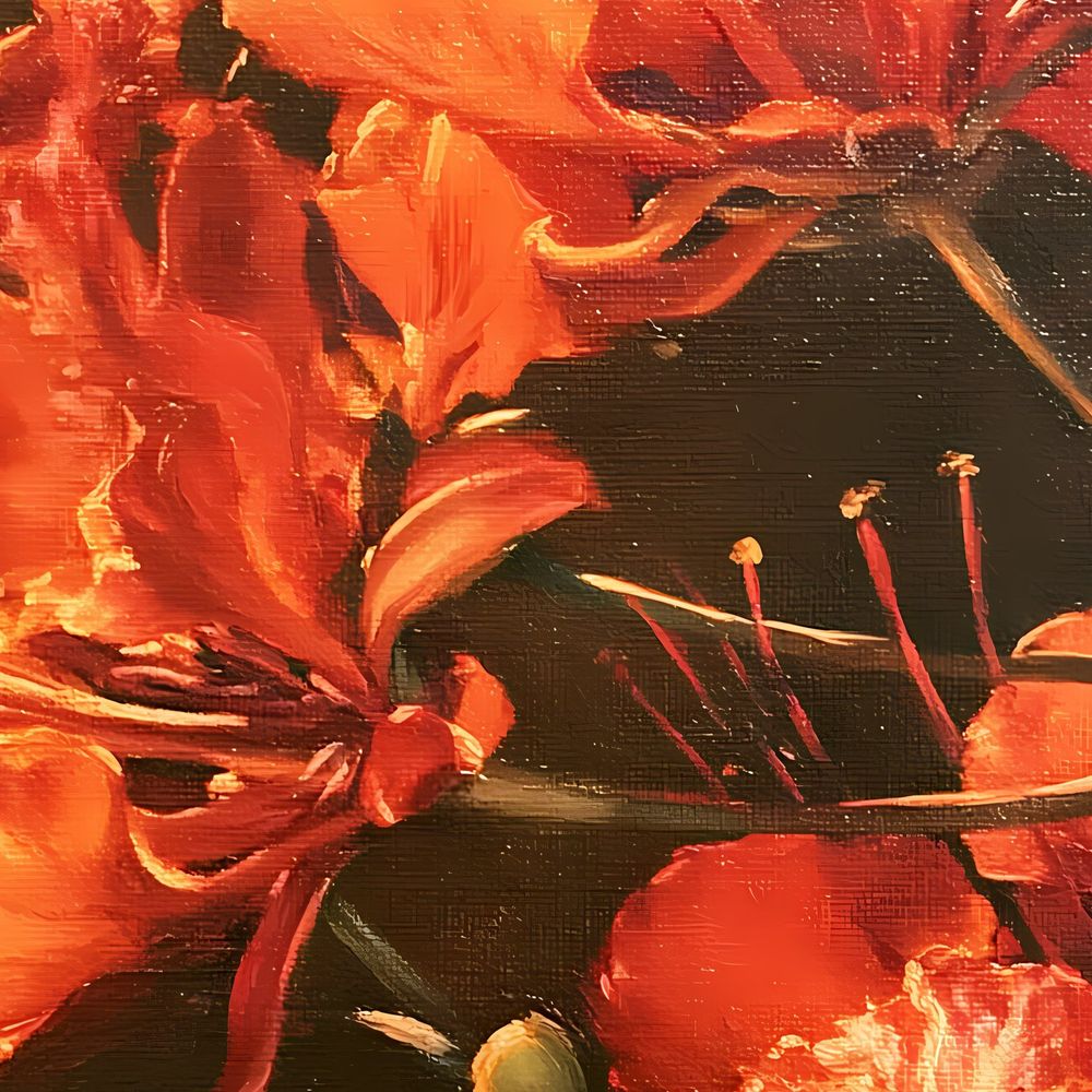 Peacock Flower Blaze — florals art print by Brunelvi — view 2