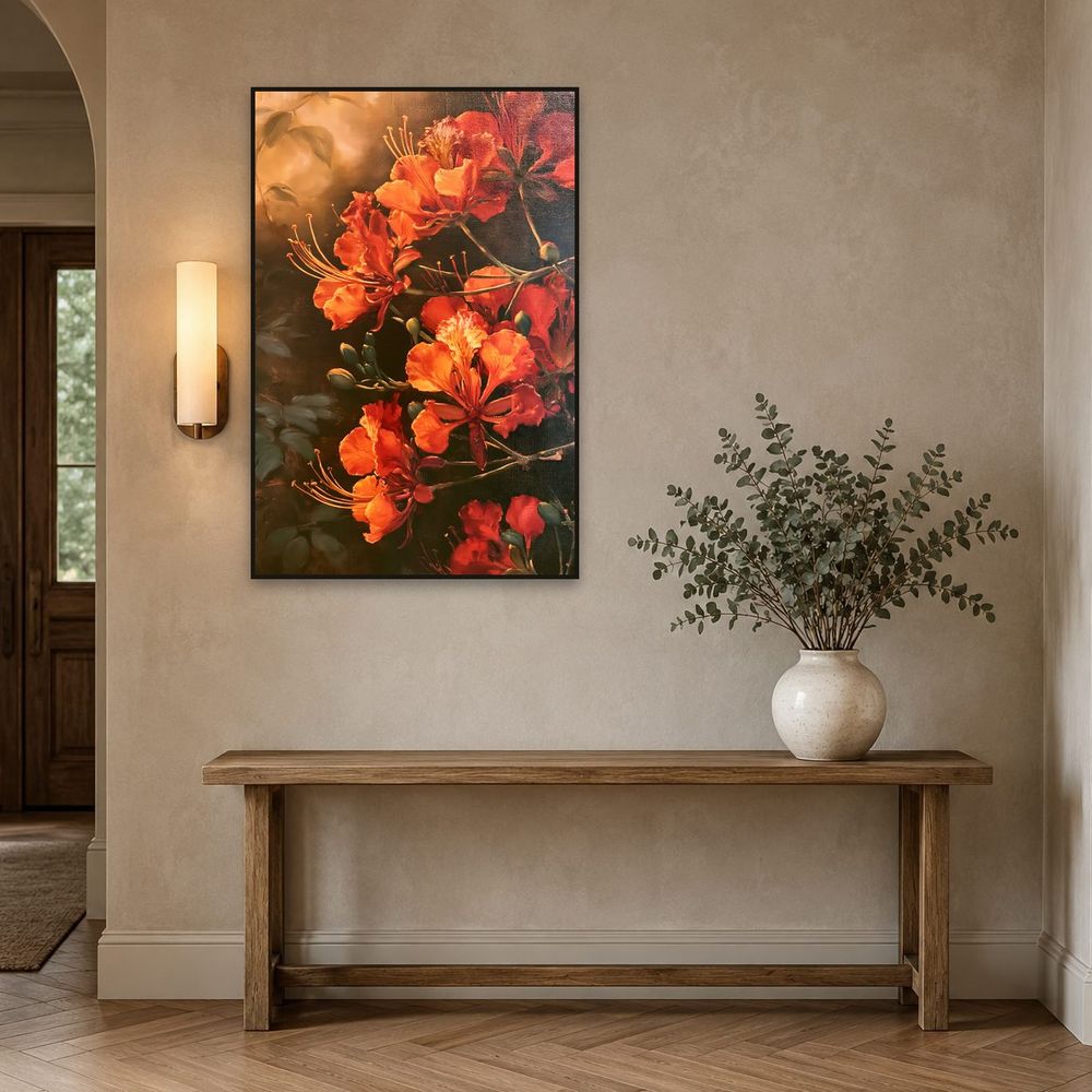 Peacock Flower Blaze — florals art print by Brunelvi — view 3
