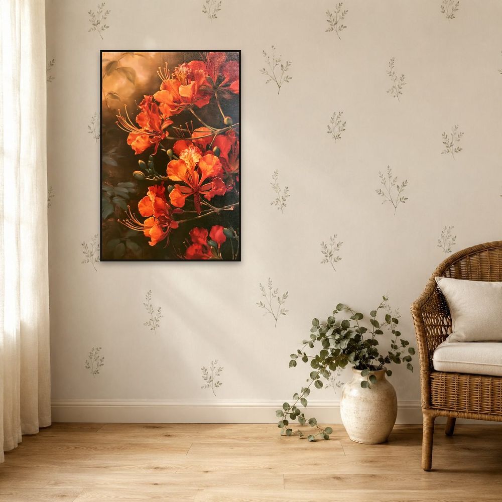 Peacock Flower Blaze — florals art print by Brunelvi — view 5