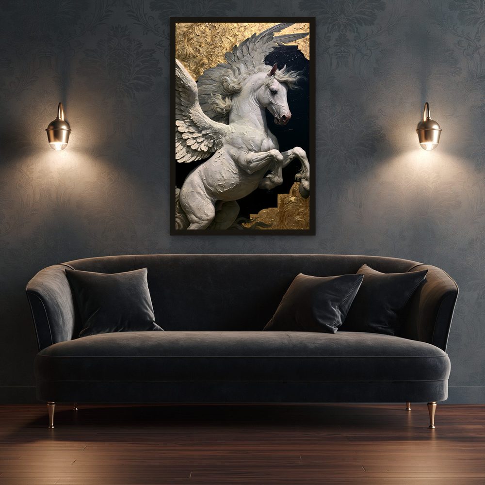 Pegasus impasto oil painting wall art by Brunelvi — Ansicht 3