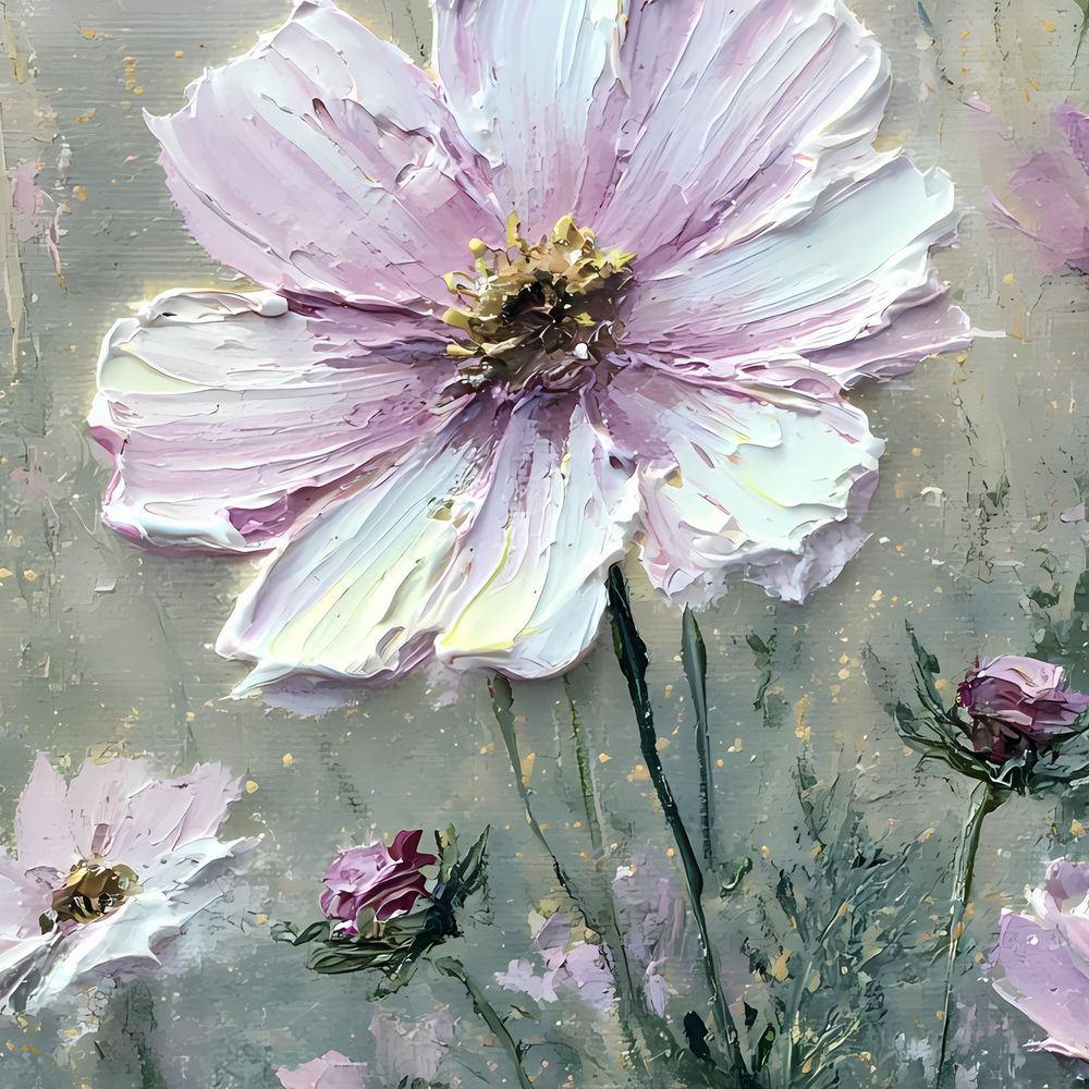 Pink Cosmos — florals wall art print by Brunelvi — view 2