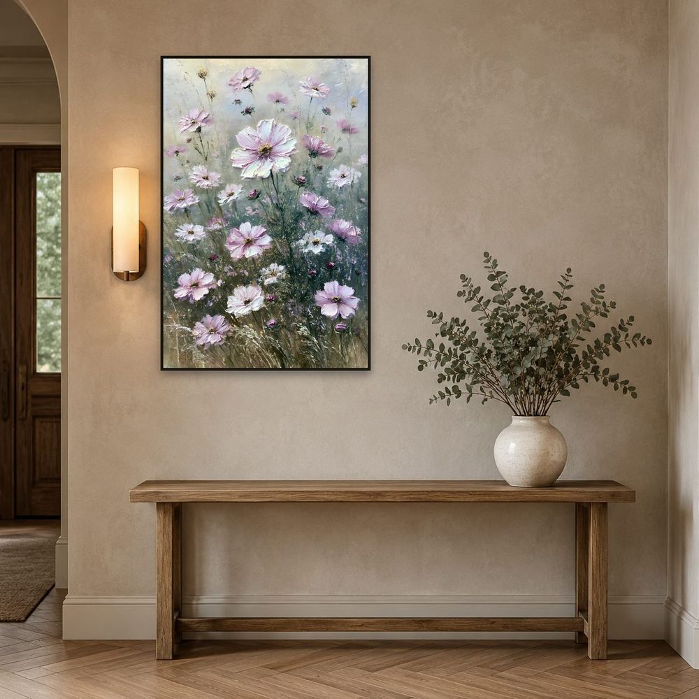 Pink Cosmos — florals wall art print by Brunelvi — view 3
