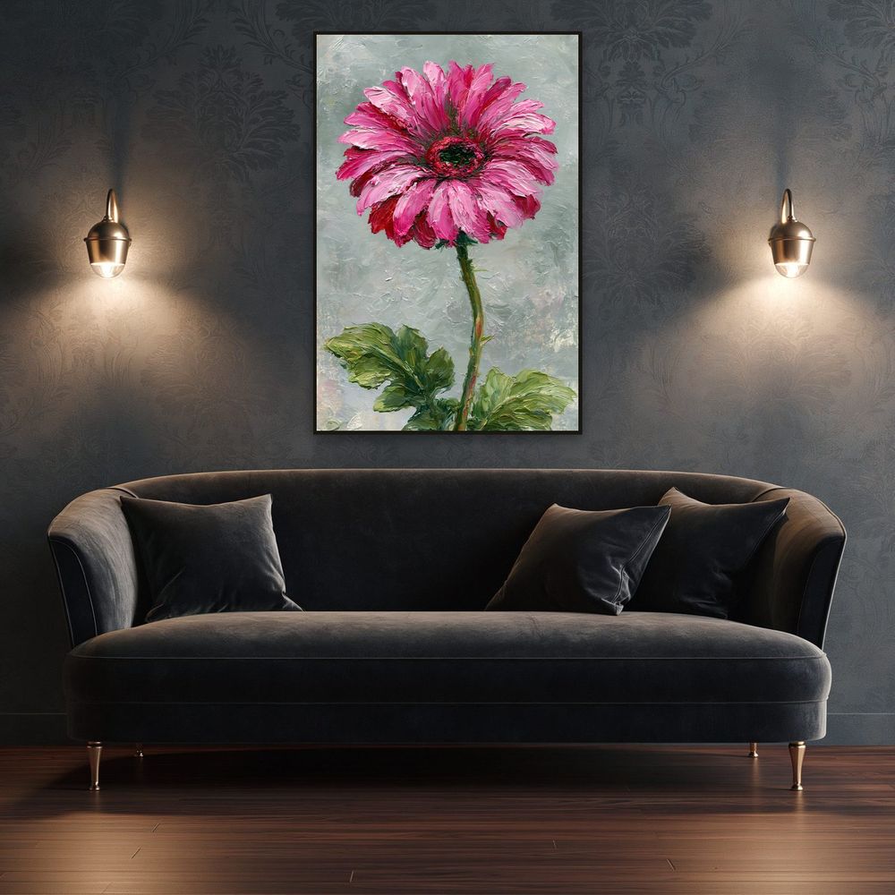Pink Gerbera — florals wall art print by Brunelvi — view 4