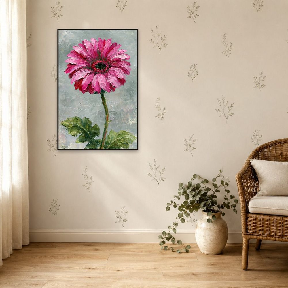 Pink Gerbera — florals wall art print by Brunelvi — view 5