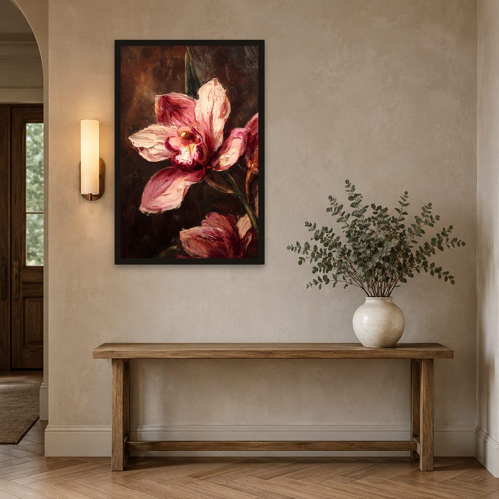 Pink Orchid impasto oil painting wall art by Brunelvi — Ansicht 2