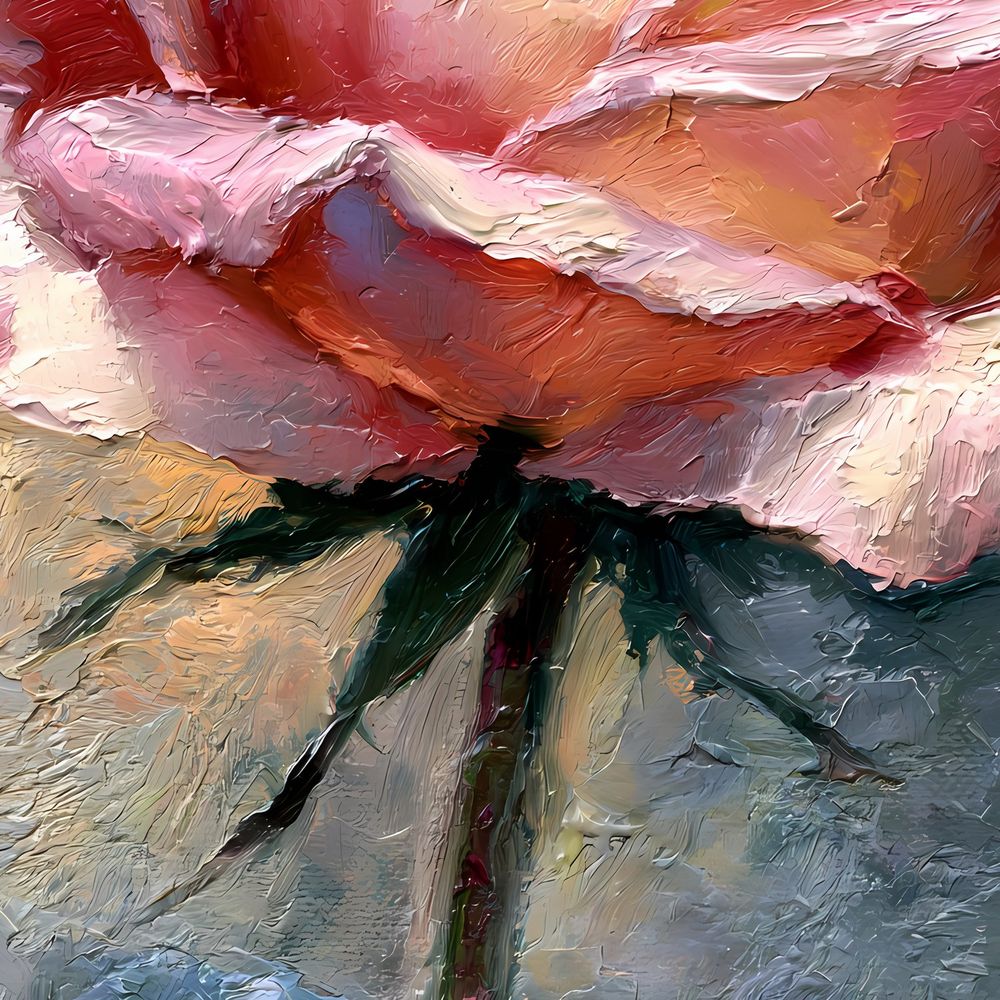Pink Rose — florals wall art print by Brunelvi — view 2
