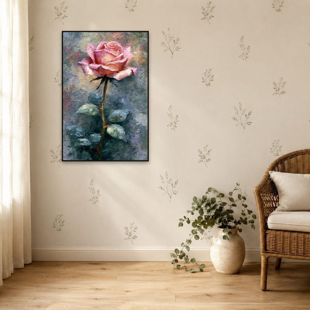 Pink Rose — florals wall art print by Brunelvi — view 5