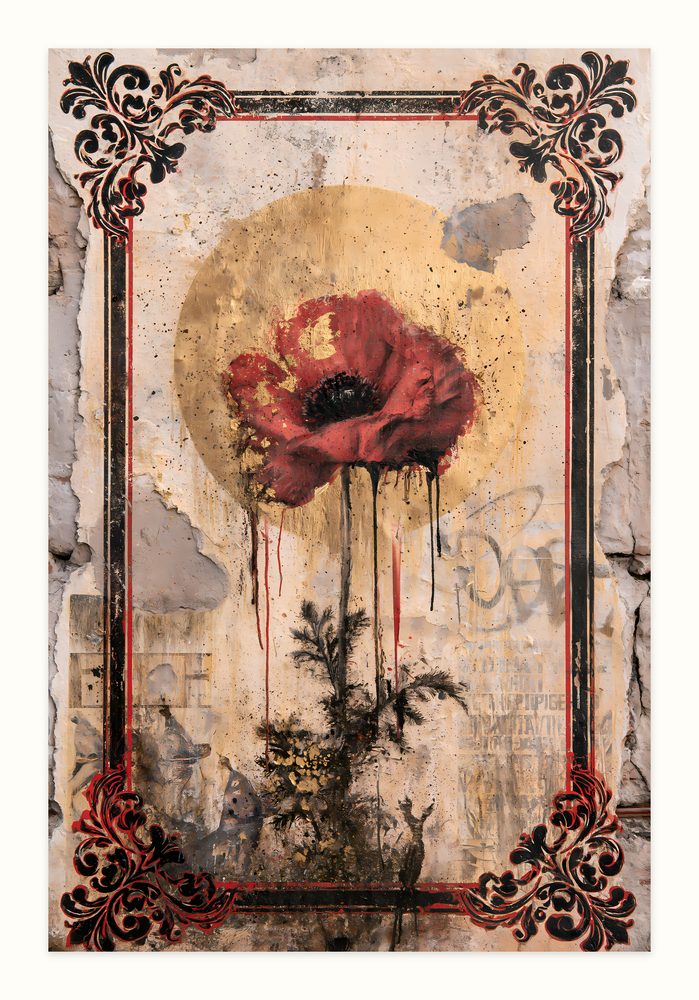 Poppy Street Art street art wall art by Brunelvi