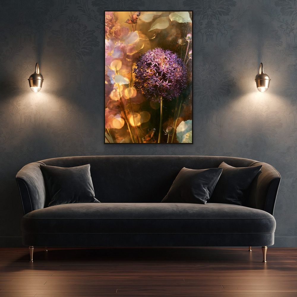 Purple Allium Globe — florals wall art print by Brunelvi — view 4
