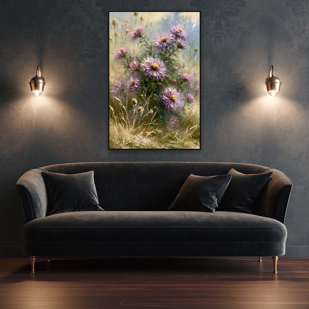 Purple Aster — florals wall art print by Brunelvi — view 4