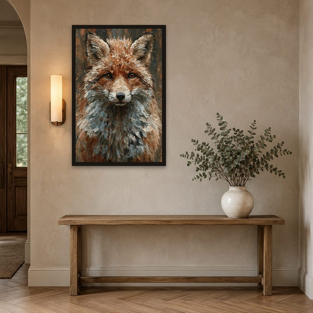 Red Fox II impasto oil painting wall art by Brunelvi — Ansicht 2