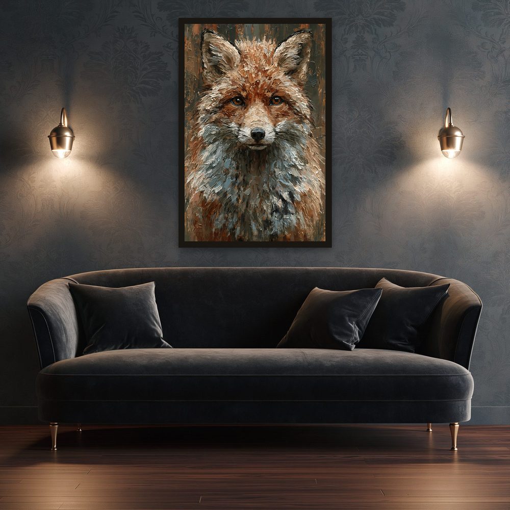 Red Fox II impasto oil painting wall art by Brunelvi — Ansicht 3