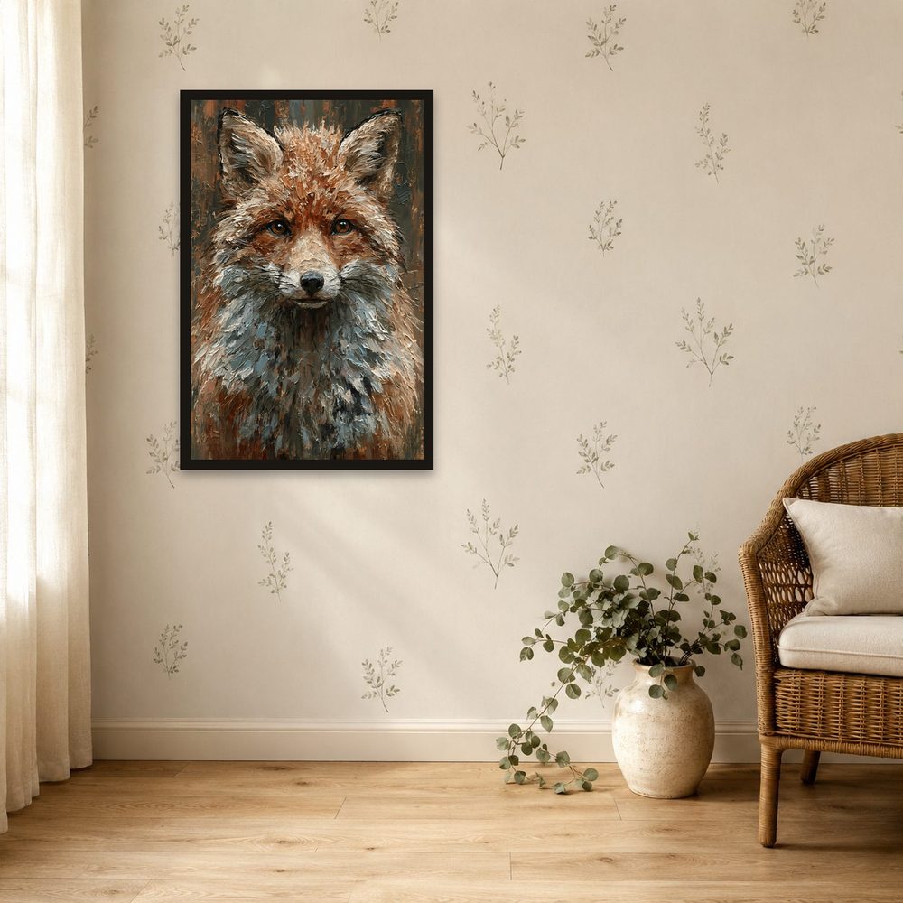 Red Fox II impasto oil painting wall art by Brunelvi — Ansicht 4