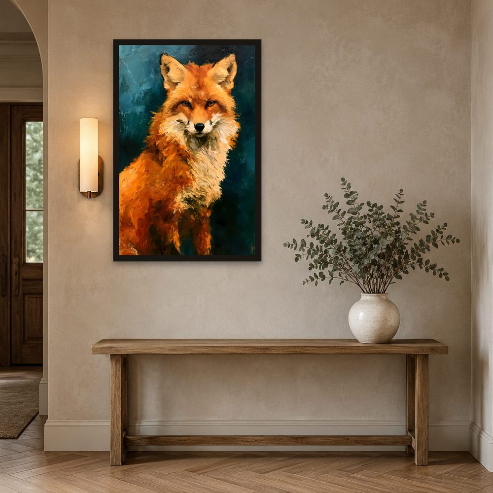 Red Fox impasto oil painting wall art by Brunelvi — Ansicht 2