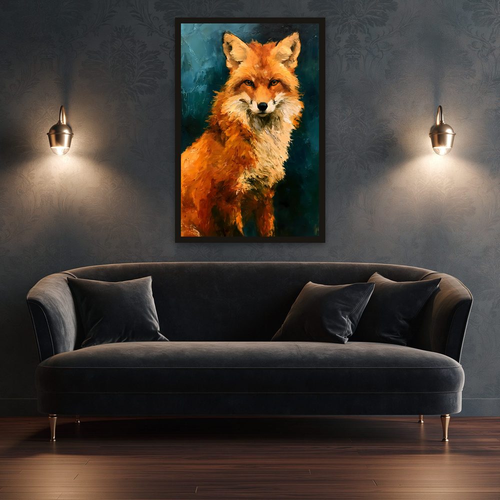 Red Fox impasto oil painting wall art by Brunelvi — Ansicht 3