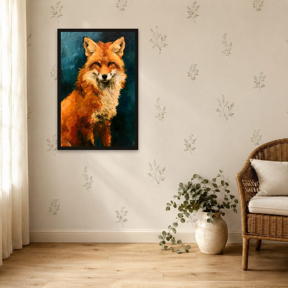 Red Fox impasto oil painting wall art by Brunelvi — Ansicht 4
